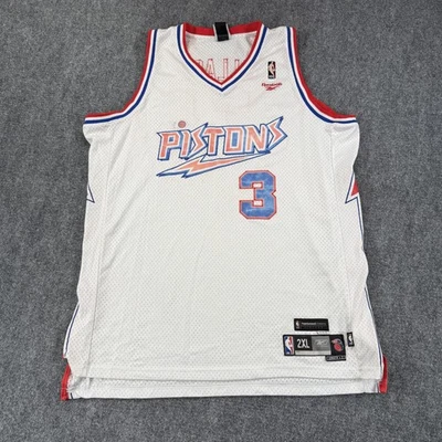 Camiseta deportiva vintage de los Detroit Pistons para hombre 2XL baloncesto Ben Wallace Reebok madera dura Foto 1 de 4