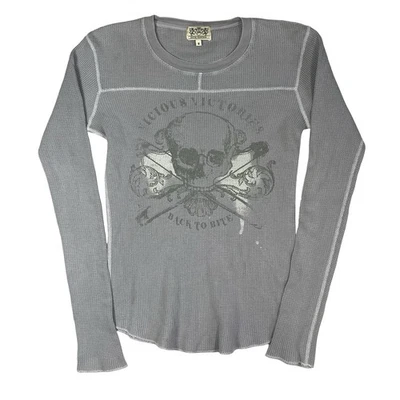 Camisa Juicy Couture Manga Larga S Top Térmica Y2k Calaveras Britney Hillary Glam Foto 1 de 4