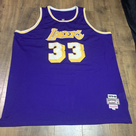 Kareem Abdul-Jabbar LA Lakers Mitchell & Ness NBA Jersey 1979-80 Mens Size 58 Cover