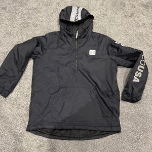 MENS DC HOODED ZIPPED WINTER COAT UK SIZE M Black - Picture 1 of 9