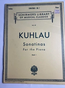 Kuhlau Sonatinas for the Piano (Schirmer's Library - Vol. 52) music book - Picture 1 of 5