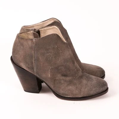 Botas de tornozelo Free Birds por Steven couro marrom camurça salto ocidental - Tamanho 7 - Imagem 1 de 4