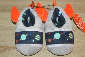 Wonder Nation Toddler Boys Space Slippers Plush Rocketship House shoes - Picture 1 of 5