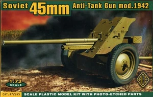 oop Ace 72245 1/72 (20mm) Soviet 45mm AT Gun Model 1942 with limber - WW2 Russia - Picture 1 of 7