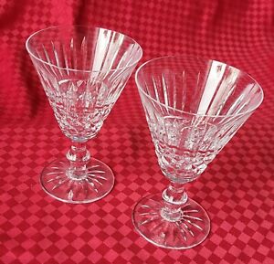 Vintage 2 Waterford Crystal Wine Glasses Handmade in Ireland - Mint Condition