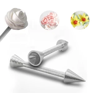 Roses Flower Holder Decoration Pastry Sticks Baking Cone Piping Cake Cream T&A2 - Picture 1 of 7