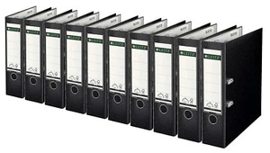 10x Leitz 1010 Qualitäts-Ordner Plastik breit, mit patentierter 180º Tec.schwarz - Bild 1 von 1