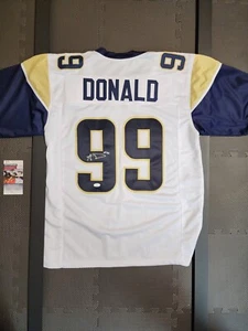 Aaron Donald, Los Angeles Rams, Autographed Custom Jersey, JSA Authentication - Picture 1 of 9