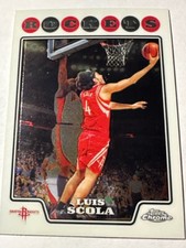 2008-09 Topps Chrome Basketball NBA Houston Rockets Luis Scola