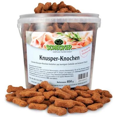 Schecker Schinkenknochen - im wiederverschließbaren Frischeeimer, Leckerli 850 g