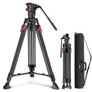 NEEWER LL37 78" Carbon Fiber Tripod, Fluid Head, 22lb Load, QR Plate - Picture 1 of 9