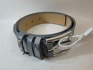 Michael Kors Monogram MK Logo Female Faux Leather Belt Medium.. New  - Picture 1 of 10