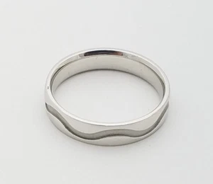 Sterling Silver Freilich Wavy Wave Matte Hi-Polished Wedding Band Ring Size 11 - Picture 1 of 9