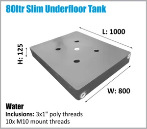 80LTR WATER TANK FOR LANDCRUISER ETC UNDERTRAY 4X4 ASK FREIGHT PRICE. - Picture 1 of 3
