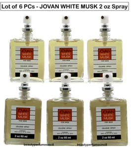 JOVAN WHITE MUSK by Coty Cologne For Men 2 oz EDC Spray (2 oz x 6pcs) - Picture 1 of 2