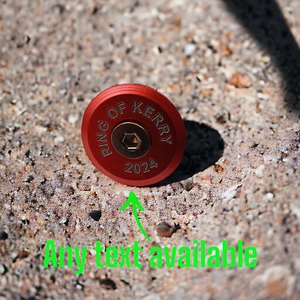 Personalised Name Bike Headset Cap Ring of Kerry 2024 Fiber laser engraving - Picture 1 of 4