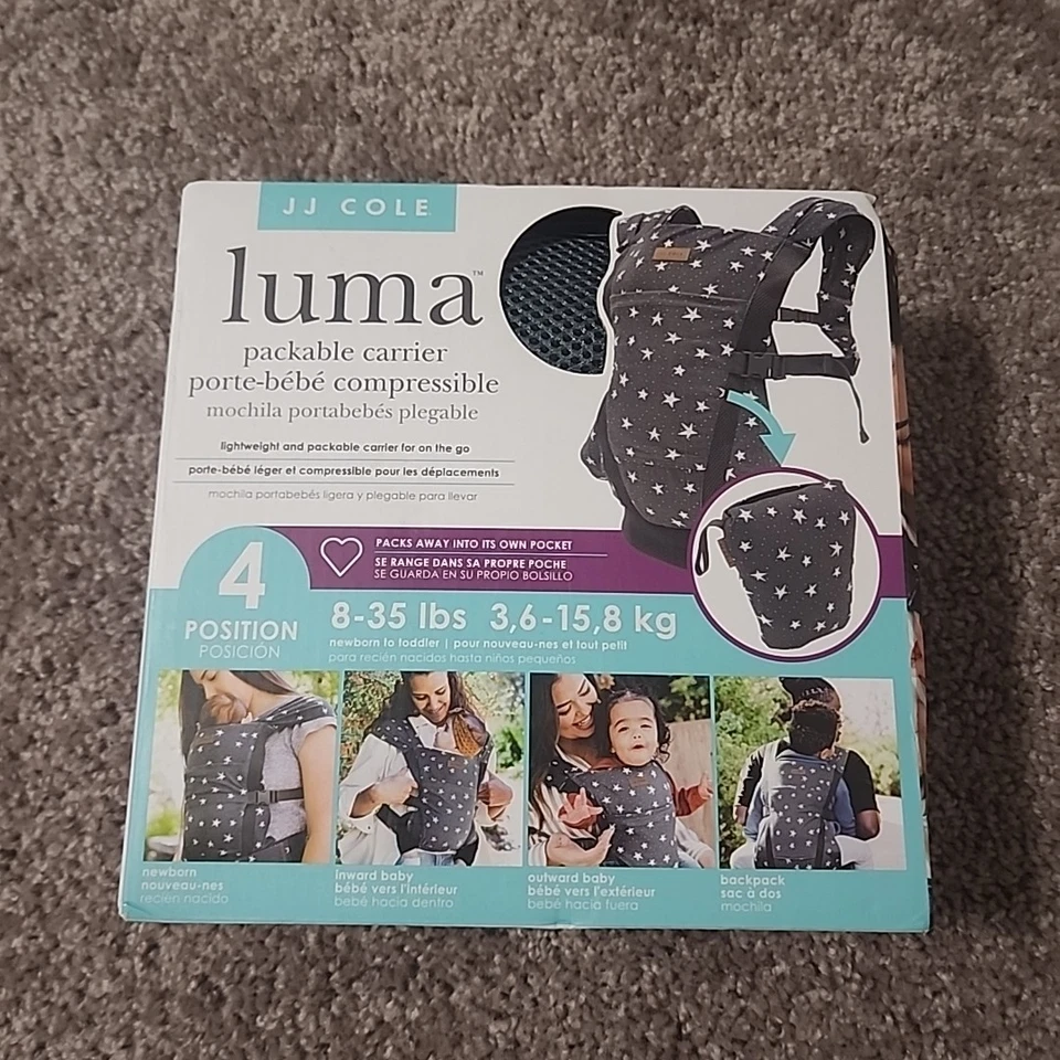 JJ Cole Luma Packable Carrier, 4 Position Baby Carrier, Compact Travel Bag - Image 1 of 4