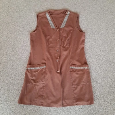 Kittel l Schürze Vintage braun Gr. M Original 70 er Jahre - Bild 1 von 4