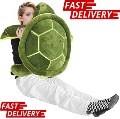 Almohada corporal de felpa de tortuga marina gigante suave animal de peluche idea de regalo de Navidad Foto 1 de 4