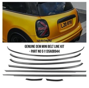 Genuine MINI F56 3 Door Beltline Kit 51135A0B944 NEW Cooper S JCW Belt Line - Afbeelding 1 van 7