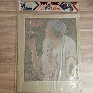 Vintage Coca-Cola Deco-Lith Iron-On Transfer Made By Royal Prints In 1975 NOS - Picture 1 of 6