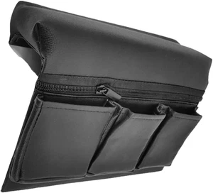 Bolsillo de almacenamiento lateral para puerta de coche: bolsa de cuero con reposabrazos para ventana ventana de coche negra  - Imagen 1 de 12
