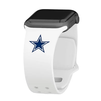 Pulseira de silicone para Apple Watch Dallas Cowboys logotipo - Branca - Imagem 1 de 2