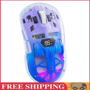 Clear Bluetooth-Compatible Mouse 2.4GHz Dual Mode RGB Wireless Mouse (Purple) - Bild 1 von 10