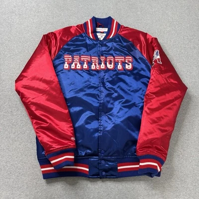 Chaqueta de bombardero Mitchell & Ness NFL Throwback New England Patriot para hombre mediana Foto 1 de 4