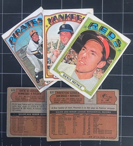 Topps Baseball 1972 - 5ta serie/alto #s - U•Pick tarjetas #526-656 - Commons - Imagen 1 de 17