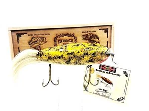 Musky Dan (XXX Lures) Giant Dinger, Speckled Yellow Frog w/Box & COA - Picture 1 of 4