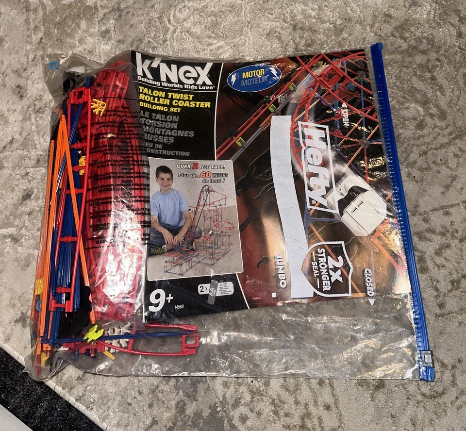 K'NEX Talon Twist 14569 100% completo conjunto de construção de montanha-russa Knex com motor - Imagem 1 de 1