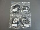 *Lot of 4* Black 6' Booted Flat Ethernet Patch Cables, 550MHz - NEW Surplus!