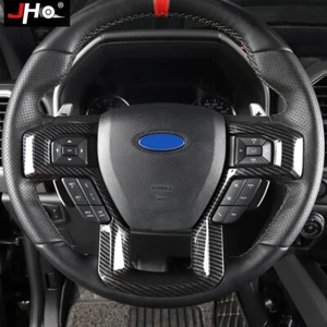 Gloss Black Steering Wheel Cover Trim For Ford F150 Raptor 2017-2020 - Bild 1 von 6