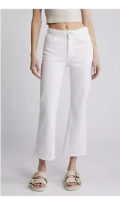 FRAME Braided Waist Le Crop Mini Boot Cut Jeans NWT Size 25 - Picture 1 of 14