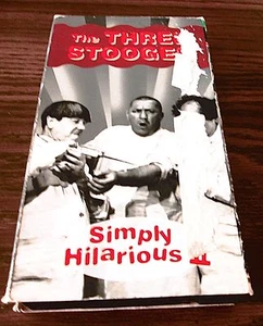 The Three Stooges Simply Hilarious II (VHS 1998 BW) Larry Moe Shemp Curly - Picture 1 of 6