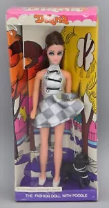 Vintage Dawn Diana die Modepuppe mit Pudel Silber Karo Kleid Neu im Karton versiegelt! - Bild 1 von 17