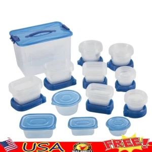 92PC Food Storage Containers Set Microwave Freezer Safe Stackable Clear Plastic - Picture 1 of 7
