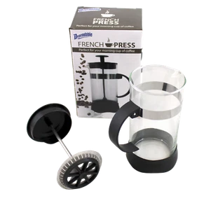 Glass Coffee Tea French Press -Stainless Steel Barista Blush 12 Ounce One Cup - Picture 1 of 5