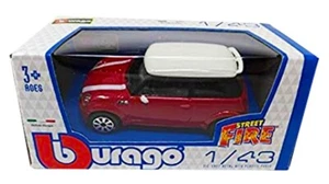 Mini Cooper S, modellismo Burago 1:43 die cast metal Street Fire, macchina - Foto 1 di 1