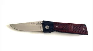 Lone Wolf U. S. 45 Folding Knife 440C Rosewood USA - Picture 1 of 14