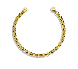 Bahnmüller Edelstahl-Armband Armkette 18K Vergodet Länge:21cm B:6,0mm (1072) - Bild 1 von 1