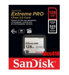 Sandisk Extreme Pro 128GB CFast Memory Card 4K Video Read 525MB/s Write430MB/s E - Picture 1 of 1