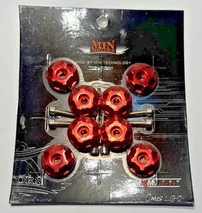 HONDA GROM Billet Headlight & Fender 8 pc Bolt Dress Up Kit, RED - Picture 1 of 4