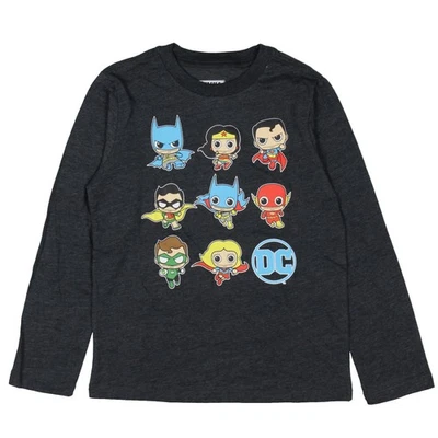 Camiseta manga larga DC Comics Justice League Team Up Big Eyes para niños Foto 1 de 4