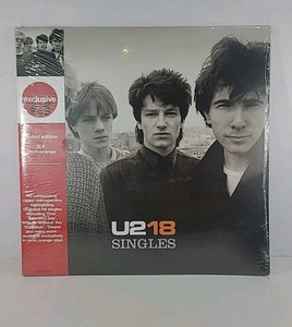 U2 - U218 Singles Exclusive Neon Orange Colored 2xLP Vinyl New Sealed - Picture 1 of 2