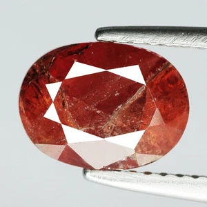 2.87 Ct Superb Perfect Oval 9.1 x 6.8 MM Orange Red Pakistan Natural TRIPLITE - Picture 1 of 5