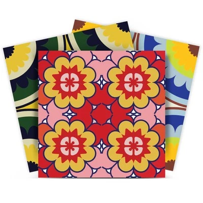 Azulejos extraíbles 8" X 8" Mediterranean Brights pelar y pegar (24 unidades) Foto 1 de 4