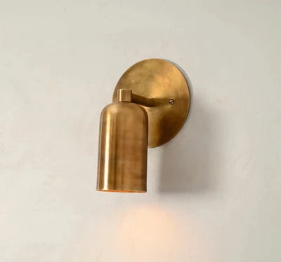 Mini lámpara de pared de latón crudo | Lámpara Sputnik 1 vintage Foto 1 de 4