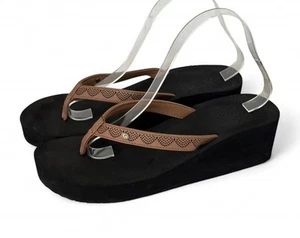 Rip Curl Brown and Black Wedge Sandals Size 10 - Picture 1 of 10
